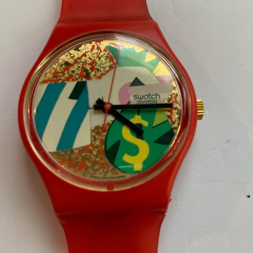 Vintage Swatch  watch  works well , new battery ..generic new band